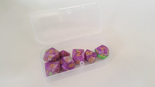 Trade Dice: Dungeons and Dragons Set- Purple and Green