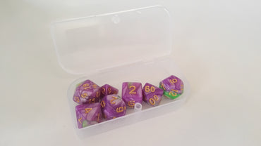 Trade Dice: Dungeons and Dragons Set- Purple and Green