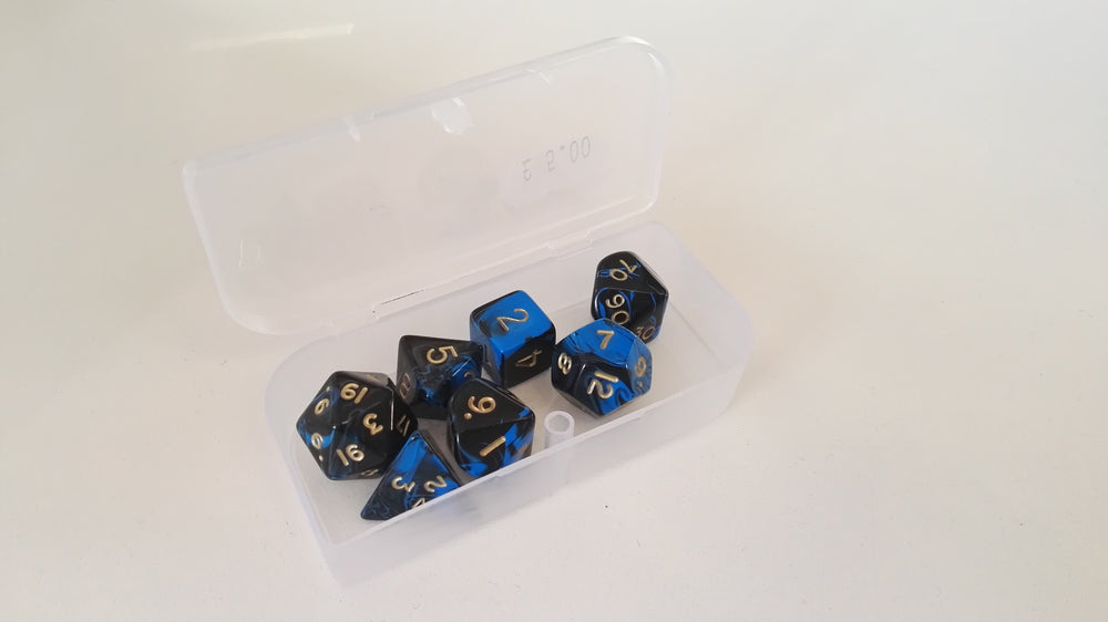 Trade Dice: Dungeons and Dragons Set- Black and Blue