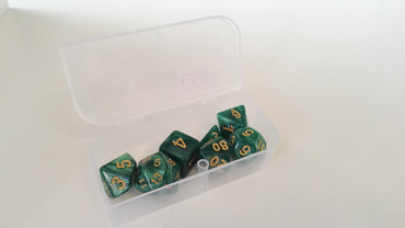 Trade Dice: Dungeons and Dragons Set- Green Highlights
