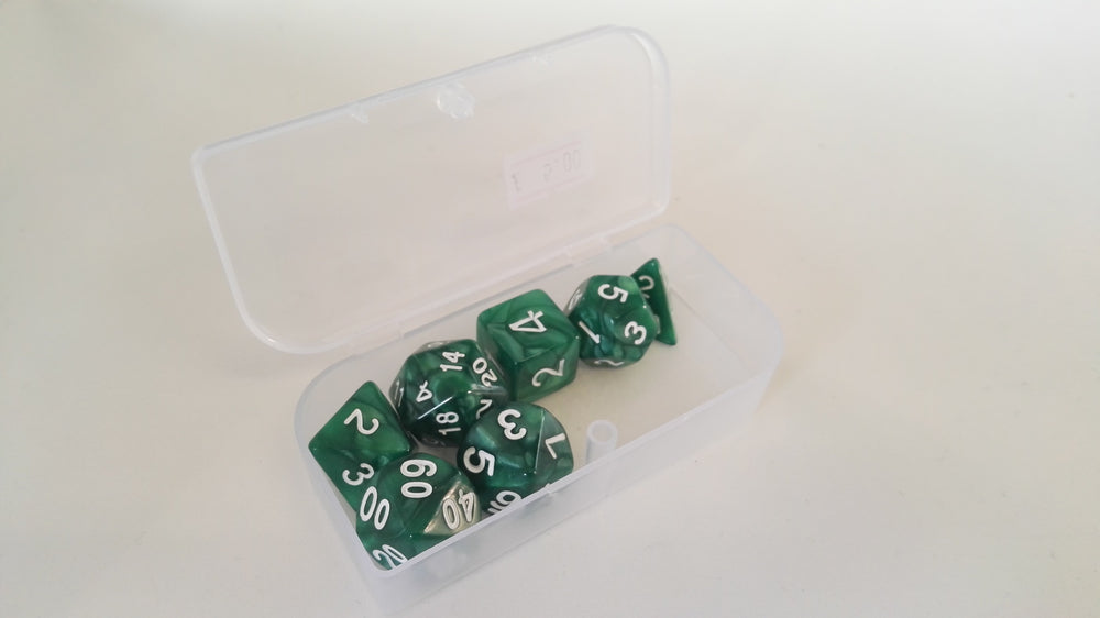 Trade Dice: Dungeons and Dragons Set- Green and White