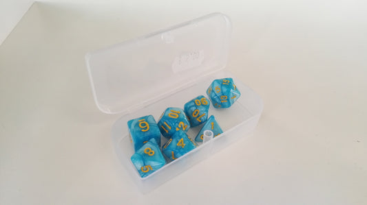 Trade Dice: Dungeons and Dragons Set- Cyan Mixture