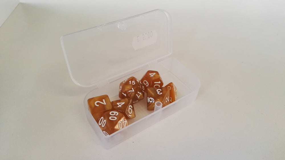 Trade Dice: Dungeons and Dragons Set- Honey Mixture