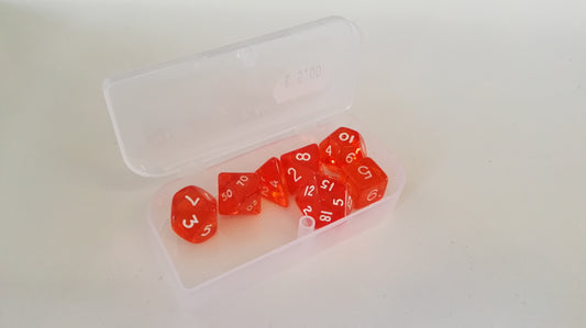 Trade Dice: Dungeons and Dragons Set- Transparent Orange