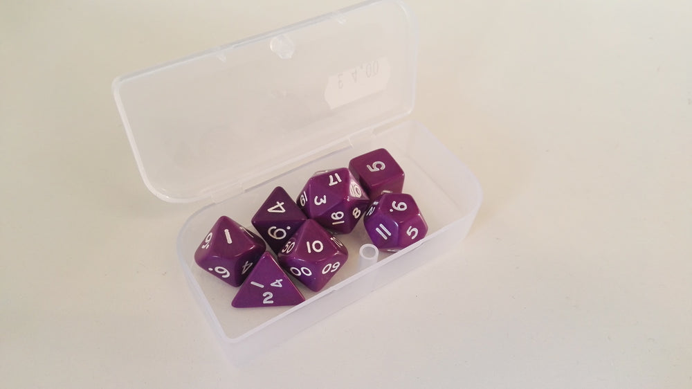 Trade Dice: Dungeons and Dragons Set- Flat Purple