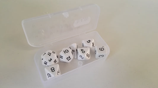 Trade Dice: Dungeons and Dragons Set- Flat White