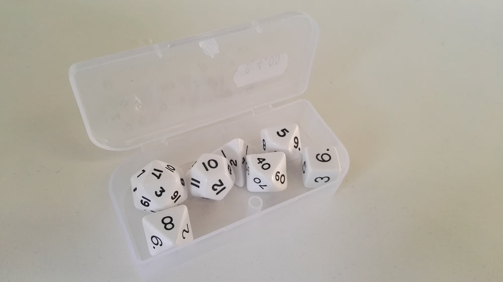 Trade Dice: Dungeons and Dragons Set- Flat White