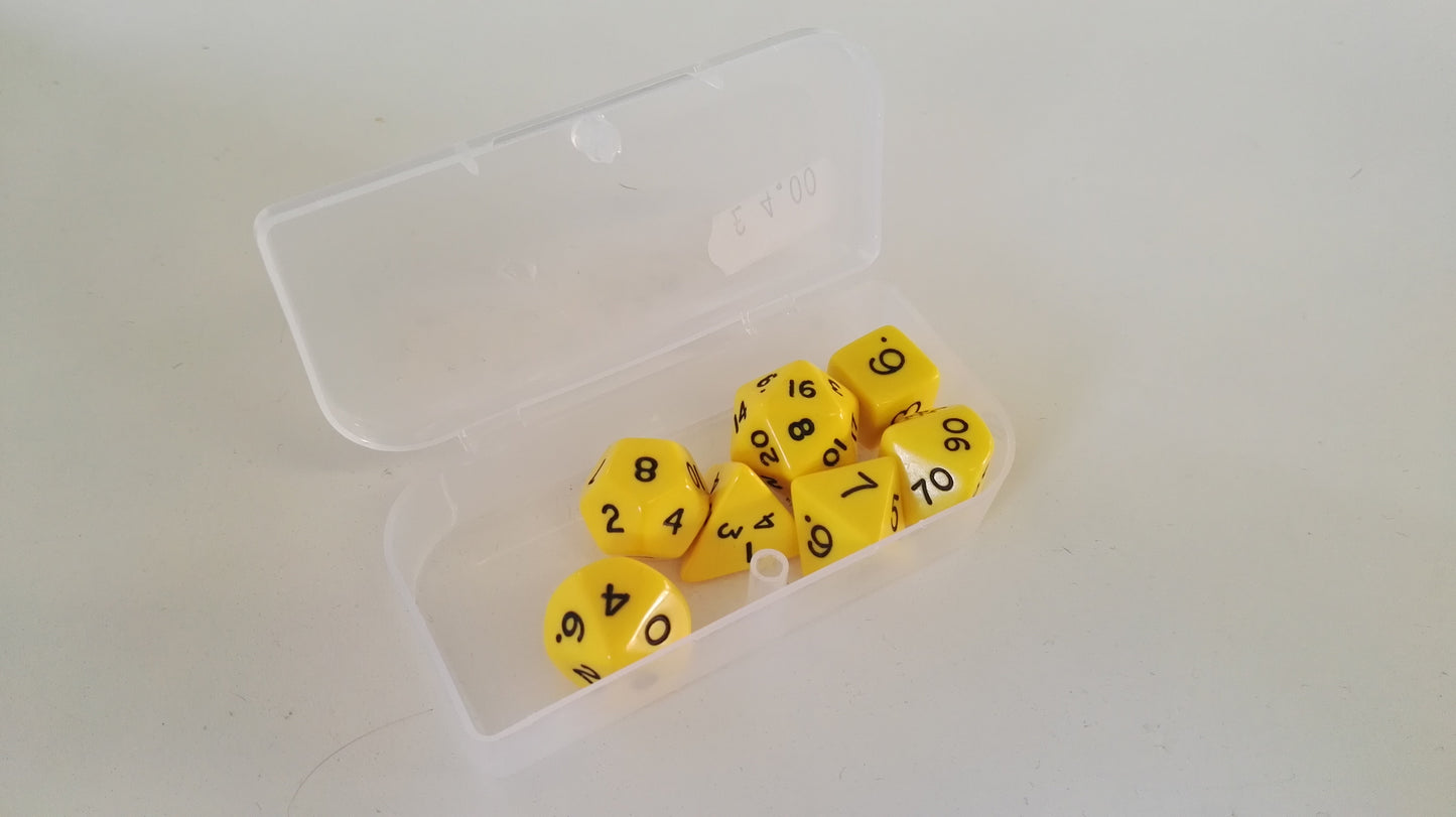 Trade Dice: Dungeons and Dragons Set- Flat Yellow