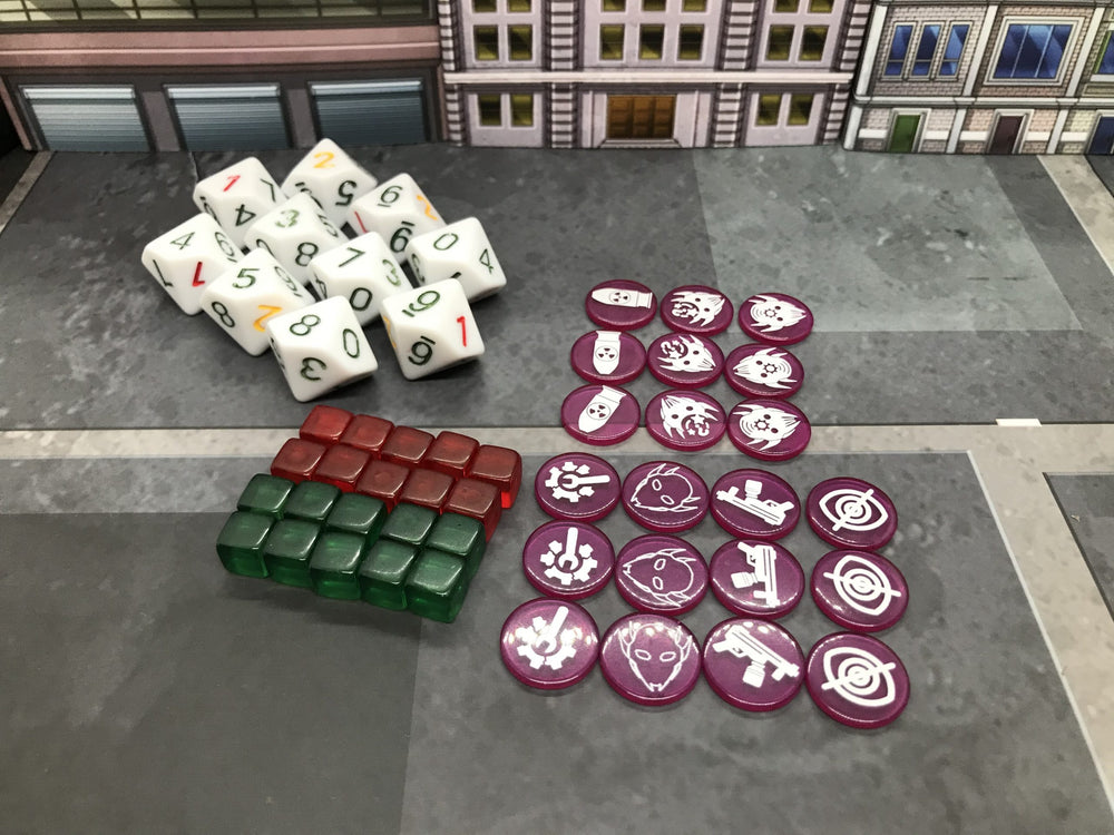 Bot War Game Counters and Damage Dice