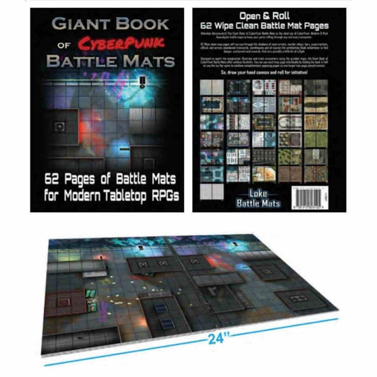 Loke Battle Mats Giant Book of Cyberpunk Battle Mats
