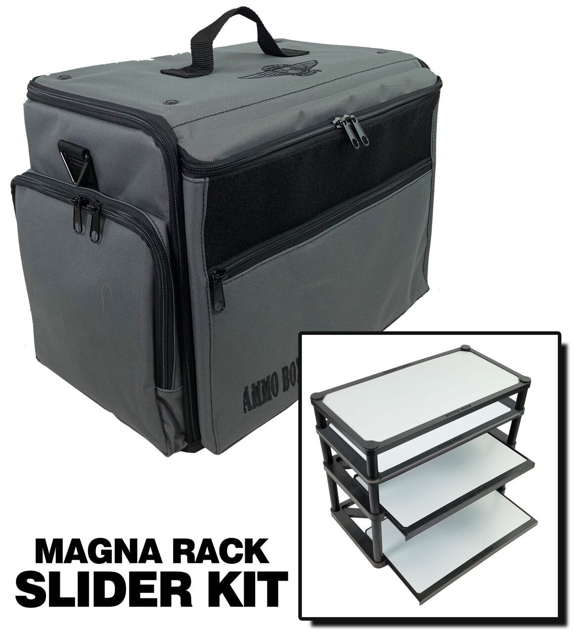Ammo Box Bag with Magna Rack Slider Load Out Battle Foam Khaki
