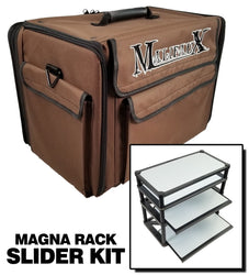 Malifaux Bag 2.0 with Magna Rack Slider Load Out (Brown) Battle Foam