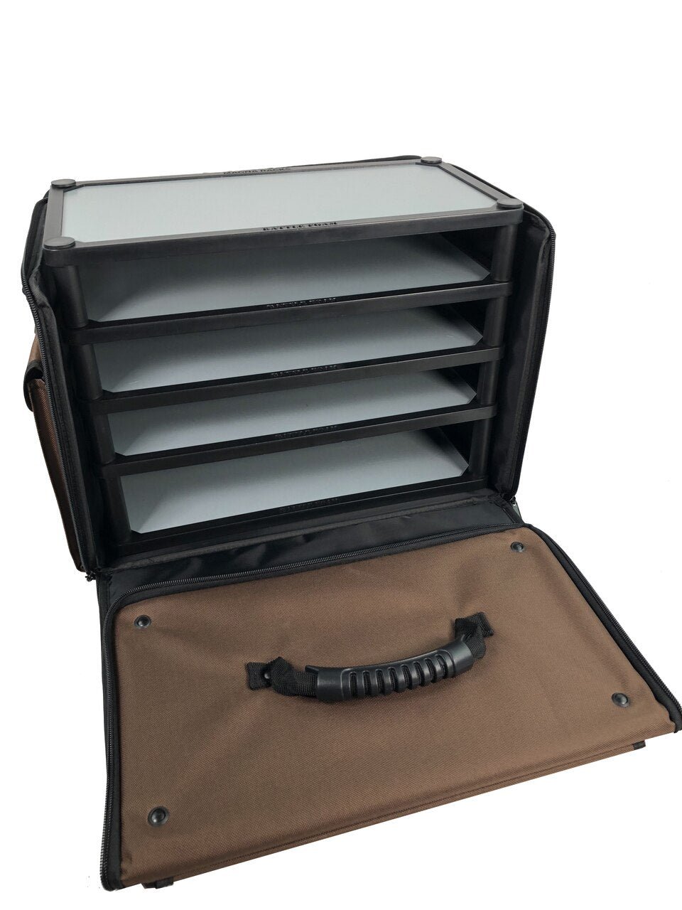 Malifaux Bag 2.0 with Magna Rack Slider Load Out (Brown) Battle Foam