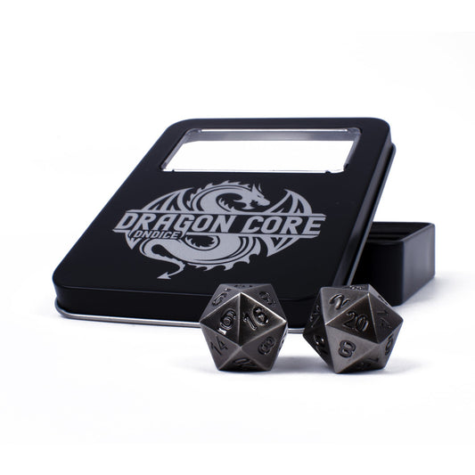 Metallic Silver Dragon DnDice Set