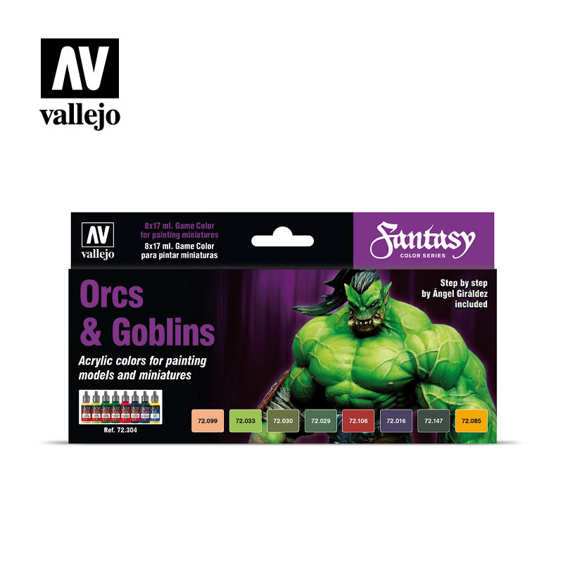 Vallejo Paint - Orcs & Goblins Paint Set 8x17ml