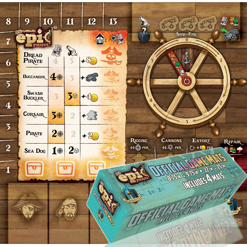 Tiny Epic Pirates:  Player Mat Sets - Pack of 4 Board Game