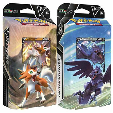 Pokemon TCG: Lycanroc V vs Corviknight V Battle Deck Bundle