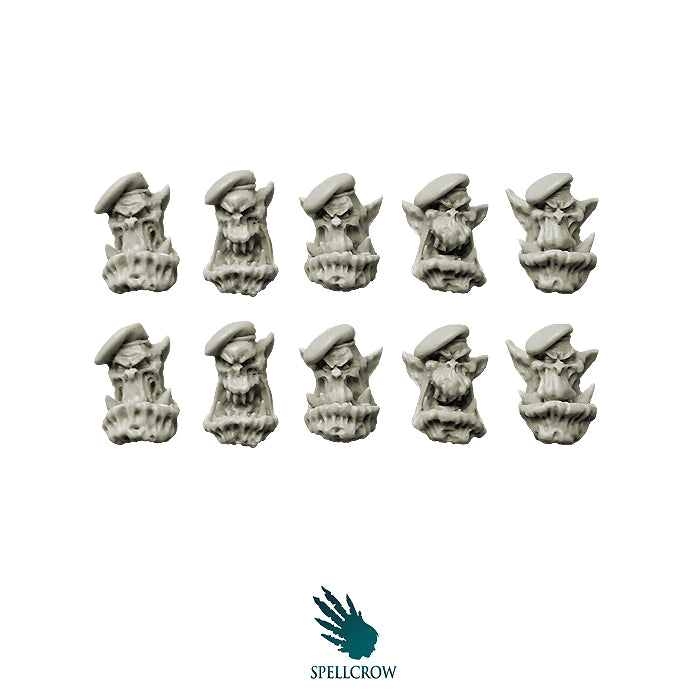 Orcs Bulky Green Berets Heads