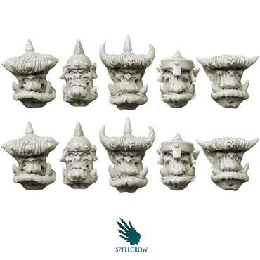 Orcs Armoured Heads v.2 Spellcrow