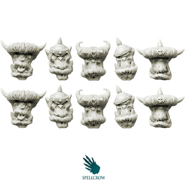 Orcs Armoured Heads v.3 Spellcrow