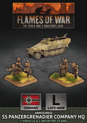 Armoured SS Panzergrenadier Company HQ - Flames Of War Late War Germans - GBX138