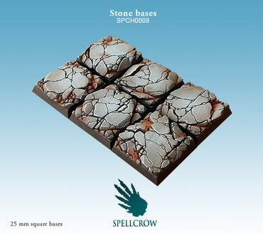 25 mm Square Stone Bases Spellcrow Scenery
