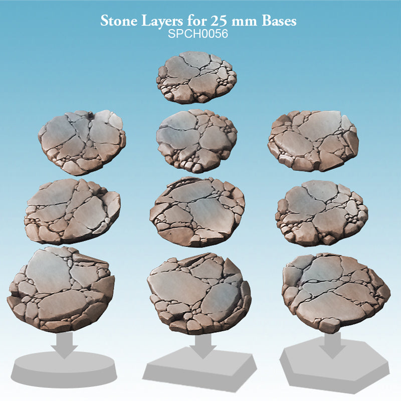 Stone Layers for 25 mm Bases Spellcrow Scenery