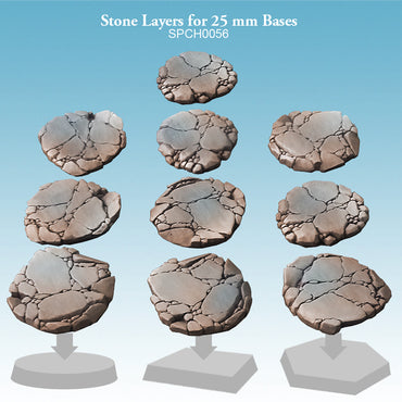 Stone Layers for 25 mm Bases Spellcrow Scenery