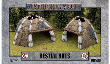Battlefield In a Box - Bestial Huts (x2) - 30mm