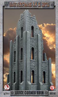 Battlefield In a Box - GOTHIC TERRAIN: Large Corner Ruin