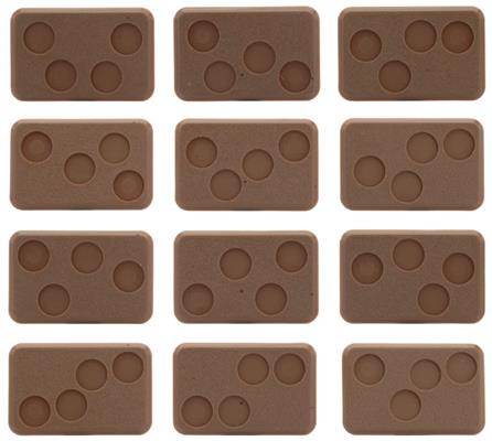Flames of War Medium Bases - 4 holes (x28 Bases)