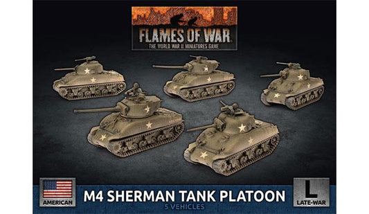 Flames of War M4 Sherman Tank Platoon (x5 Plastic)