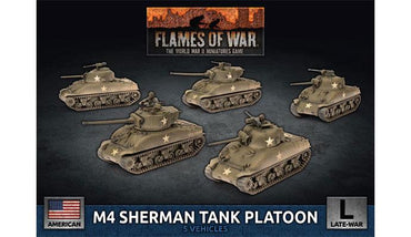 Flames of War M4 Sherman Tank Platoon (x5 Plastic)