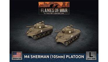 Flames of War M4 Sherman (105mm) Assault Gun Platoon (x2 Plastic)