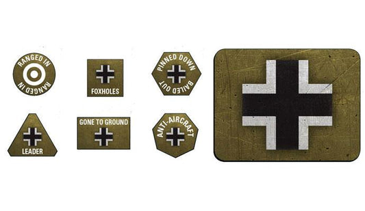 Flames of War German LW Tokens (x20) & Objectives (x2)