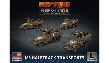Flames of War M3 Halftrack Transport Platoon (x4 Plastic)