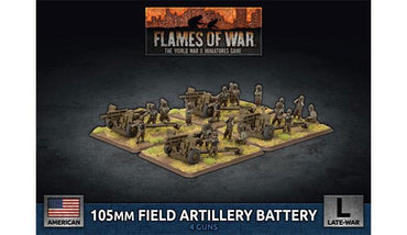 Flames of War 105mm Field Artillery Battery (x4 Plastic)