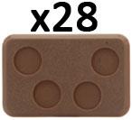 Flames of War Medium Bases - 4 holes (x28 Bases)