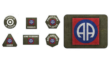 Flames of War 82nd Airborne Division Tokens (x20) & Objectives (x2)