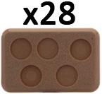 Flames of War Medium Bases - 5 holes (x28 Bases)