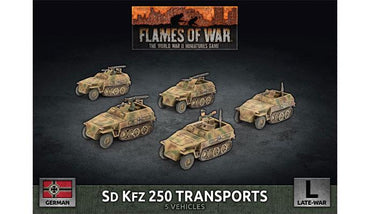 Flames of War Sd Kfz 250 Transports (x5 Plastic)