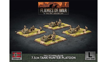 Flames of War Fallschirmjäger 7.5cm Tank Hunter Platoon (x4 Plastic)