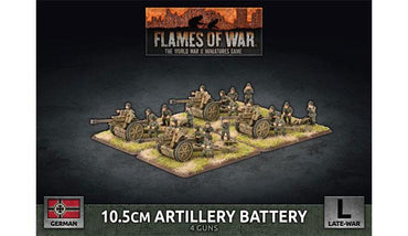 Flames of War 10.5cm Artillery Battery (x4 Plastic)