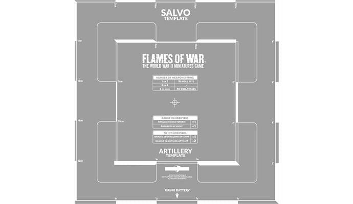 Flames of War Salvo Template (Etched)