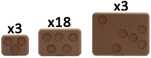 Flames of War Mixed Bases (with Figure Holes x24 Bases)