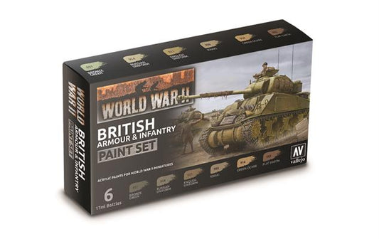 Vallejo Paint - WWII British Armour and Infantry Paint Set