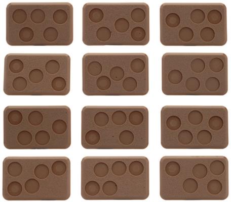 Flames of War Medium Bases - 5 holes (x28 Bases)