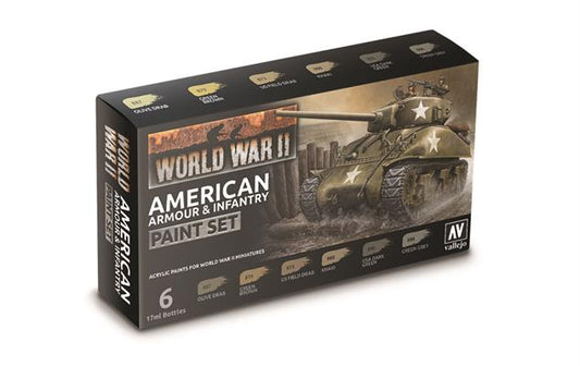 Vallejo Paint - WWII American Armour & Infantry Paint Set