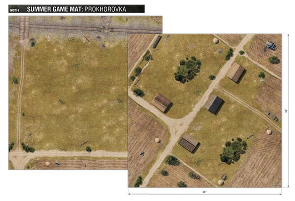 World Of Tanks Summer Game Mat: Prokhorovka (36"x36" double sided neoprene map)