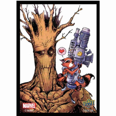 Marvel Card Sleeves: Rocket and Groot Upper Deck 65 Count